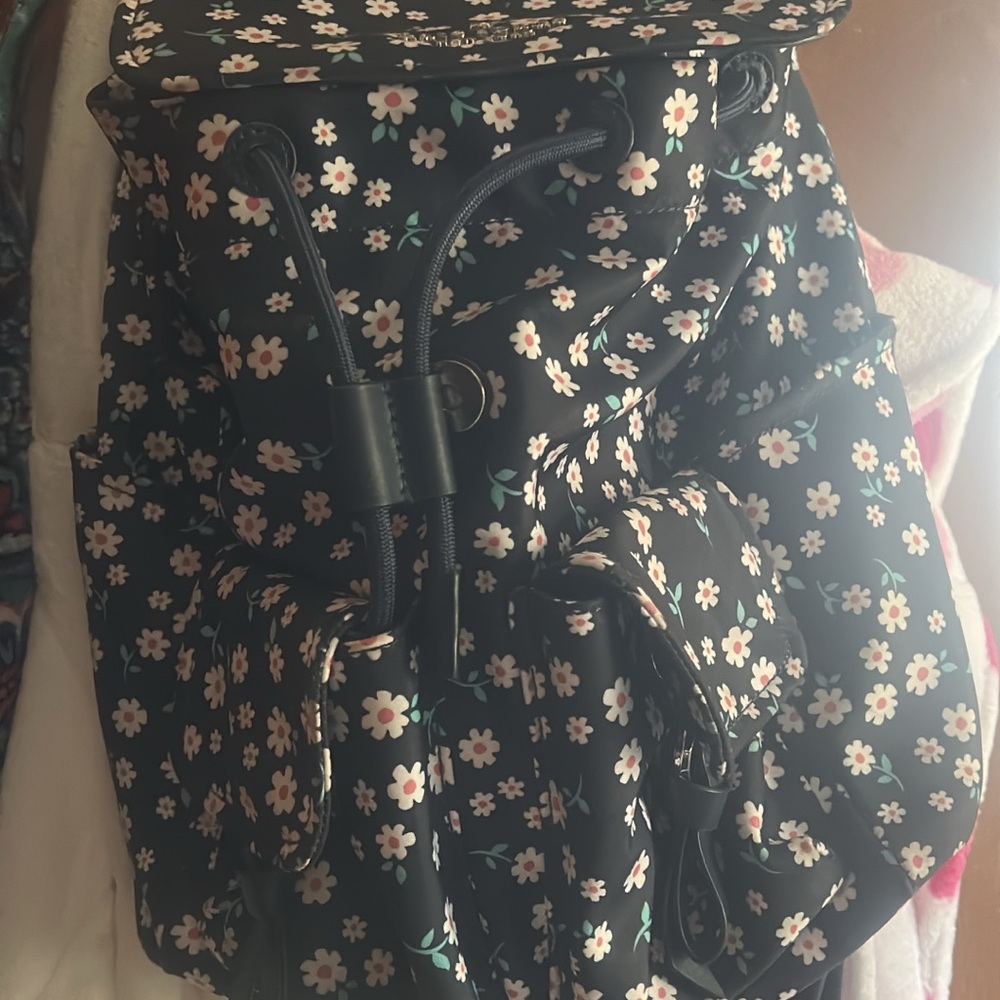 Kate Spade Black Floral Backpack
